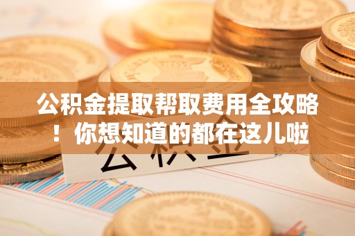 屏南公积金提取帮取费用全攻略!你想知道的都在这儿啦 屏南公积金提取帮取费用全攻略!你想知道的都在这儿啦