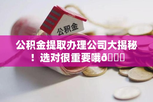 屏南公积金提取办理公司大揭秘！选对很重要哦😎